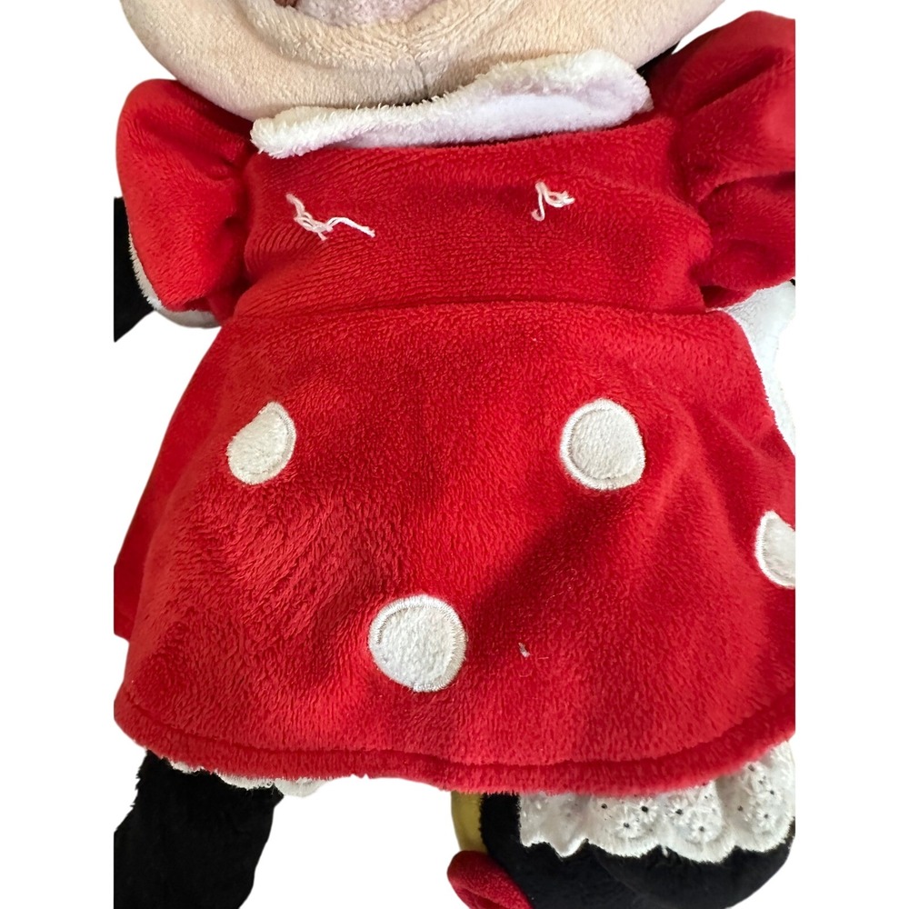 Disney Minnie Mouse Plush Red Polka Dot Dress Ears Bow Toy Stuffed Animal - Picture 6 of 6